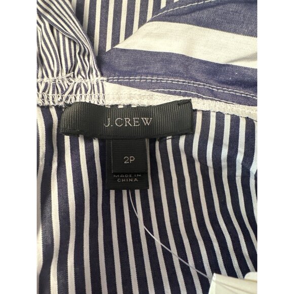 J.Crew Striped Off-The-Shoulder Ruffle Top Size 2 Petite - Picture 6 of 12
